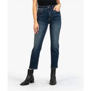 NWT Kut From The Kloth Elizabeth Slouchy Boyfriend Crop Jeans Button Fly Size 2